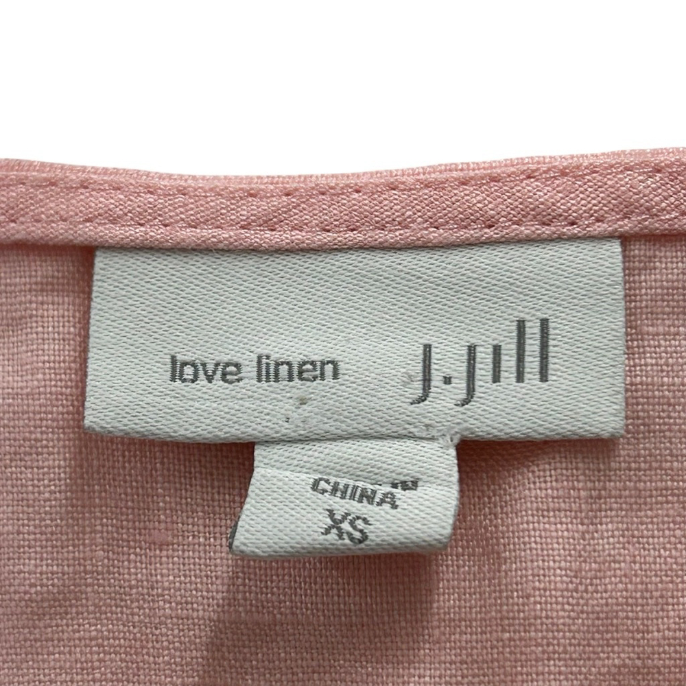 J.Jill Love Linen Shift Dress Pink XS Sleeveless - Picture 4 of 8